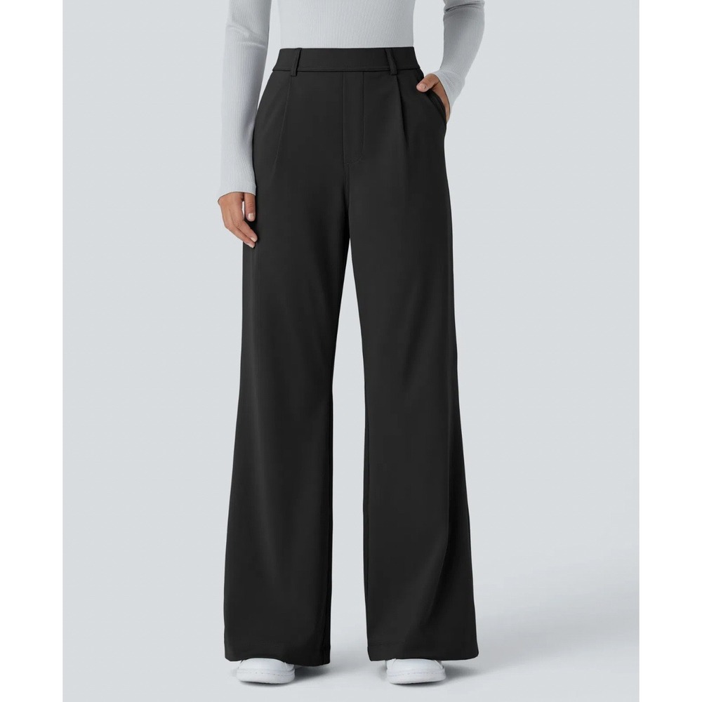 Halara Flex DayStretch High Waisted Pocket Work Flare Pants Size Large